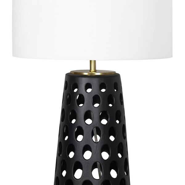 Kelvin Ceramic Table Lamp (Black) Macro 3